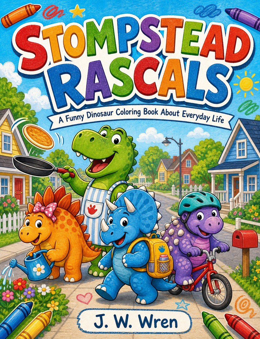 Cover of The Stompstead Rascals in the Modern World coloring book